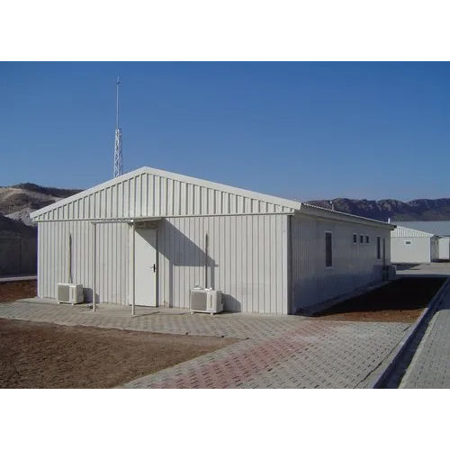 White Prefabricated Puf Panel Porta Cabin