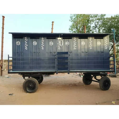 Blue Modern Mobile Toilet Van