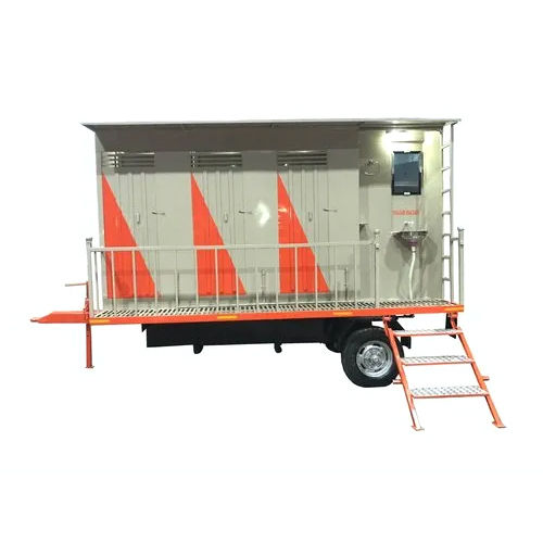 White 6 Seater Mobile Toilet Van