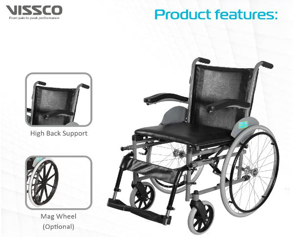 IMPERIO WHEELCHAIR WITH FIXED BIG WHEELS P.C.NO.2912 (Spoke Wheels)