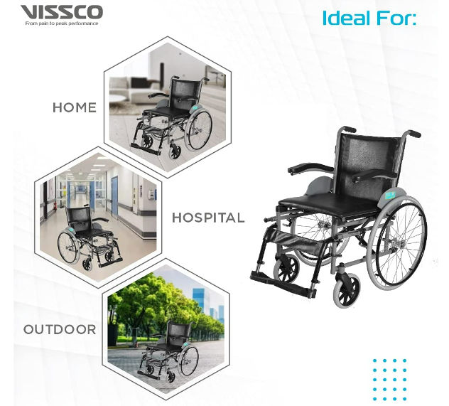 IMPERIO WHEELCHAIR WITH FIXED BIG WHEELS P.C.NO.2912 (Spoke Wheels)