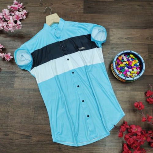 Mens White Sky Blue Shirts