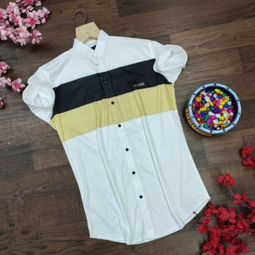 Mens White Yellow Shirts