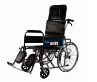 RODEO EXT RECLINING (CHROME PLATED) WHEELCHAIR WITH SPOKE WHEEL P.C.NO.9993