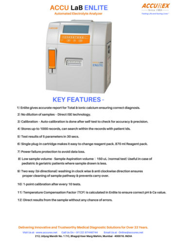 Accurex Semi Automatic 5 parameters Automated Electrolyte Analyzer