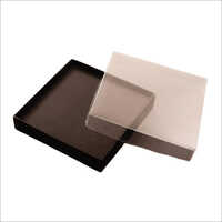 Pvc Or Transparent Boxes - Pvc Material, Square Shape, Gray Color | Features Matte Lamination Finish, 1 Year Warranty