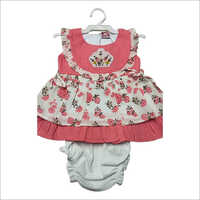 Cotton Kids Frock - Age Group: 0-6 M
