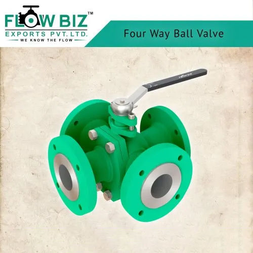 Four Way Ball Valve Flange Type Application: Industrial