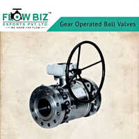 Gear Operated Ball Valve - Cast Carbon Steel, 2 Inch To 48 Inch Size, Silver Polished Finish | Manual Automation, Flange End, Low Flow Resistance, Control Fluid Flow