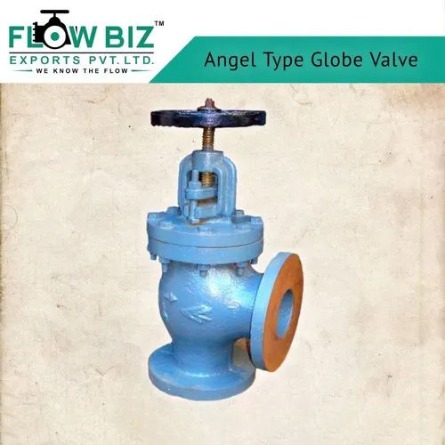 Blue Angle Type Globe Valve