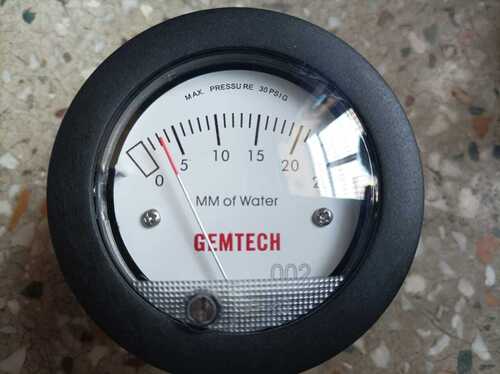 Mini Differential Pressure Gauge GEMTECH Range 0-100 MM