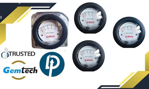 GEMTECH Mini Differential Pressure Gauge Range 0-100 MM