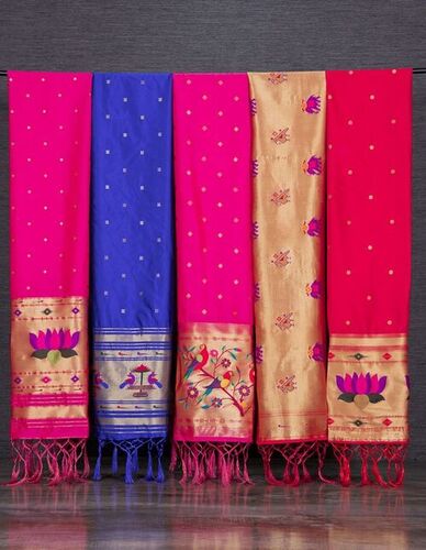 Weaving Zari Work with Tassels Dupatta