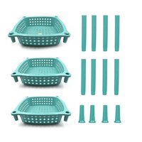 3 LAYER ROUND KITCHEN TROLLEY BASKET (2588)