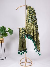 Original Bandhej Silk Zari Weaving Work Dupatta