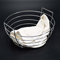 STAINLESS STEEL BREAD AND ROTI BASKET FOR KITCHEN AND DINING SILVER (5143)