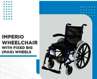 Vissco Imperio Wheelchair With Fixed Big Wheels(Mag Wheel) 2913
