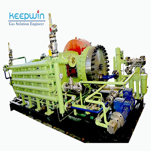 Light Green 150M3H 0.5Bar 6 Bar 45Kw Recycle Hydrogen Gas Tetrafluoroethylene Gas Diaphragm Compressor