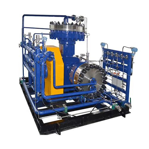 Blue paint L type diaphragm compressor Nitrogen Helium Hydrogen Oxygen 350bar gas compressor