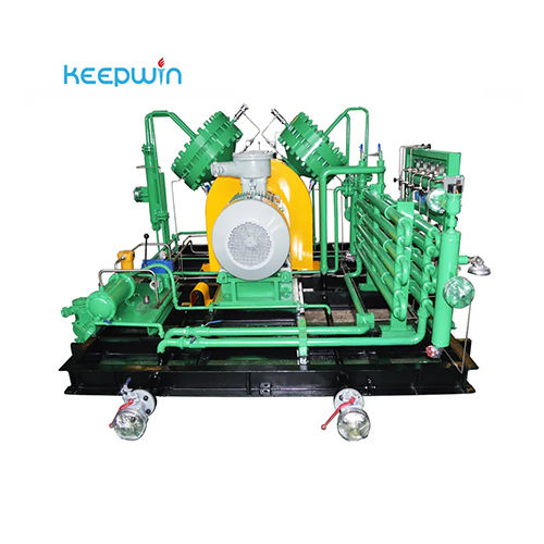 Green 200Nm3 Helium Gas Diaphragm Compressor 200Bar 400Bar He H2 Gas Booster Compressor