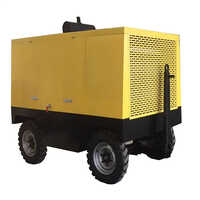 Yellow & Black 37kw 50hp 190cfm 5.3m3 7bar Portable Diesel Engine Screw Air Compressor