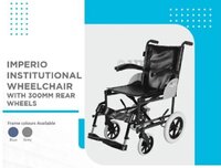 IMPERIO INSTITUTIONAL  WHEELCHAIR WITH 300MM  REAR WHEELS  2949