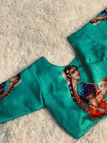 Pure silk hand paint blouse