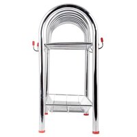 STAINLESS STEEL 2 LAYER PLATE and BOWL STAND KITCHEN UTENSIL RACK CUTLERY STAND (0746)