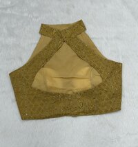 Trendy Helter Neck Lucknowi work with Sequence Blouse