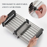 STAINLESS STEEL EXPANDABLE KITCHEN SINK DISH DRAINER (2189)