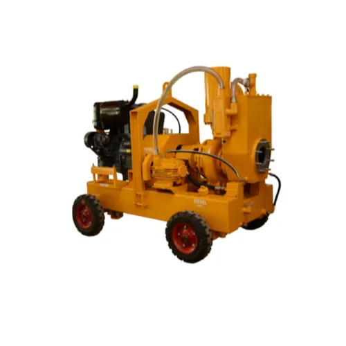 Yellow-Black Trolley Mounted Dewatering Pump