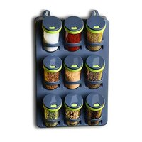 Space Saver Spice Rack 9 Piece Spice Set (2575) - Plastic Material, 30 Cm Size, Multi/assorted Color | Convenient 9 Piece Spice Organization Solution