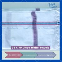 Cotton Gamcha 35x70 200g Disco White Towels