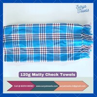 Cotton Bath Towel 27x54 120g Matty Check