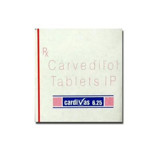 Cardivas - 6.25 MG Tablet | Unisex, Enhances Cardiovascular Health, Caevedilol Composition, 10 Tabs, Quality Assured