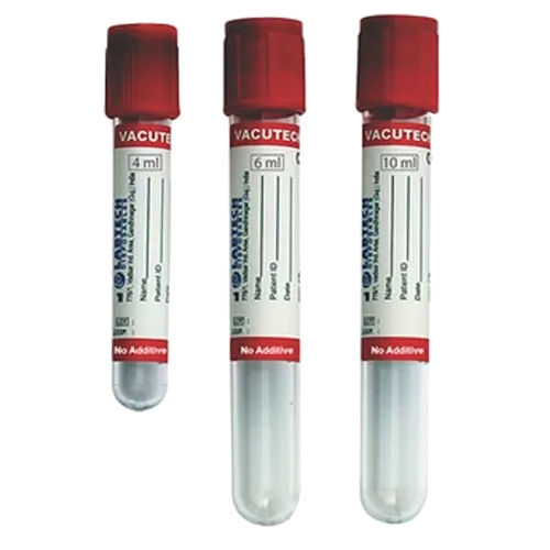 Transparent-Red No Additive Vacuum Blood Collection Tubes