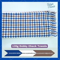 Dobby Check Cotton Bath towels 28x56 135g
