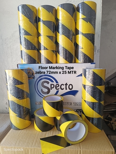 Black Yellow Zebra Floor Marking Tape