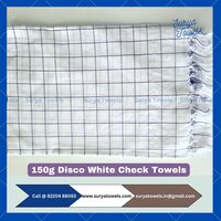 Cotton Gamcha 30x60 150g Disco White Check Towels