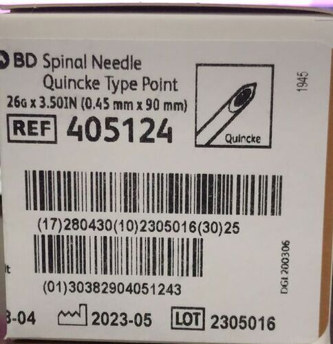 BD Spinal Needle 26 G