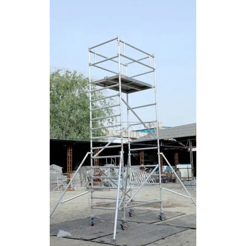 Aluminium Scaffolding Ladder - Color: Silver