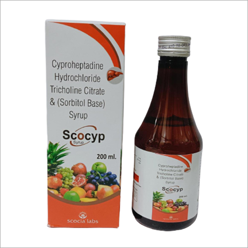 Cyproheptadine Hydrochloride Tricholine Citrate And Syrup