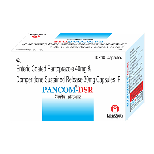 Entric Coated Pantoprazole 40mg Domperidone Sustained Release 30mg Capsules Ip