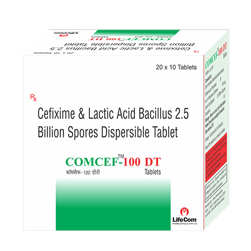 Cefixime And Lactic Acid Bacillus 2.5 Billion Spores Disperdible Tablets