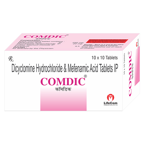 Dicyclomine Hydrochloride And Mefenamic Acid Tablets Ip