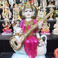 Makrana Marble Saraswati Statue