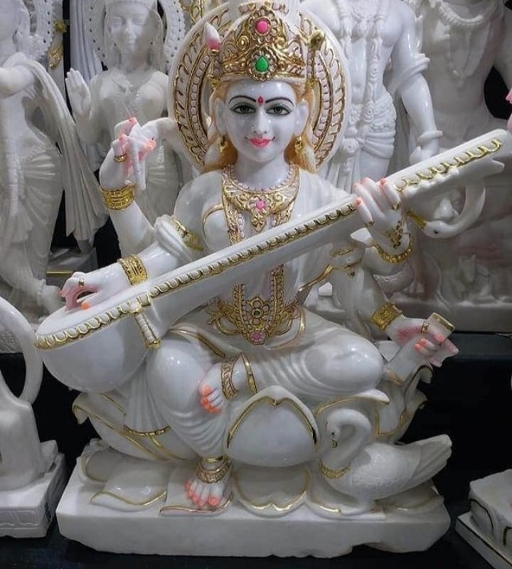 Makrana Marble Saraswati Statue