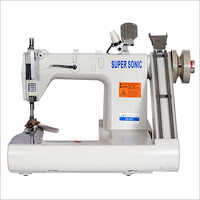 White Double Needle Feed Sewing Machine