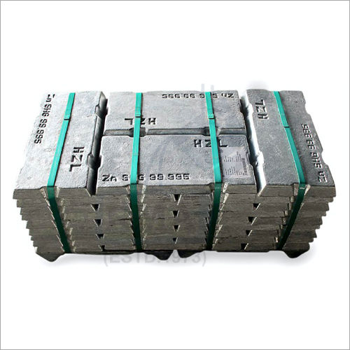 Virgin Zinc Ingot - 99.995% Pure Zinc, Grey Rectangle SHG Grade | Zinc Plated, Galvanized Finish for Building, Defense, Remelting Applications