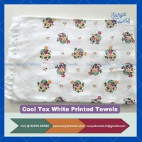 White Printed Towels Cool Tex 30x60 150g